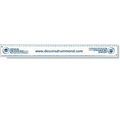 .020 White Plastic Ruler 1.38"x12.25" Rectangle / Square Corner, Spot Color